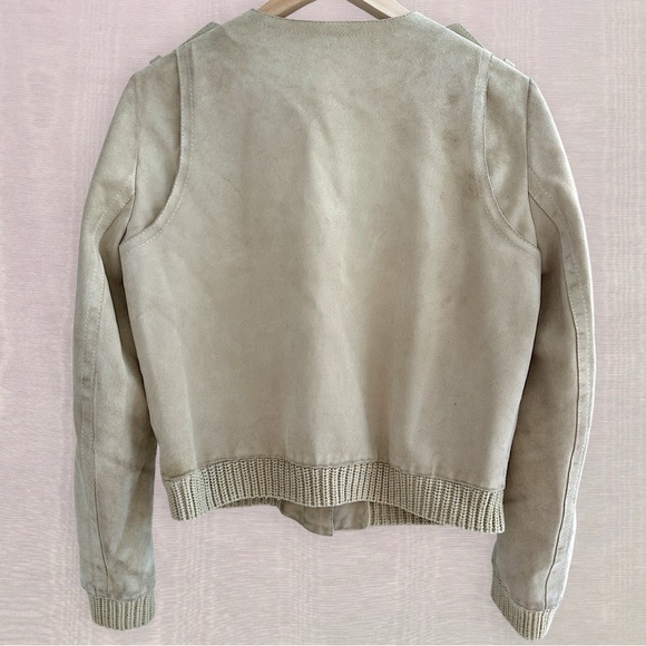 3.1 Phillip Lim Ecru Suede Moto Jacket - Picture 7 of 16